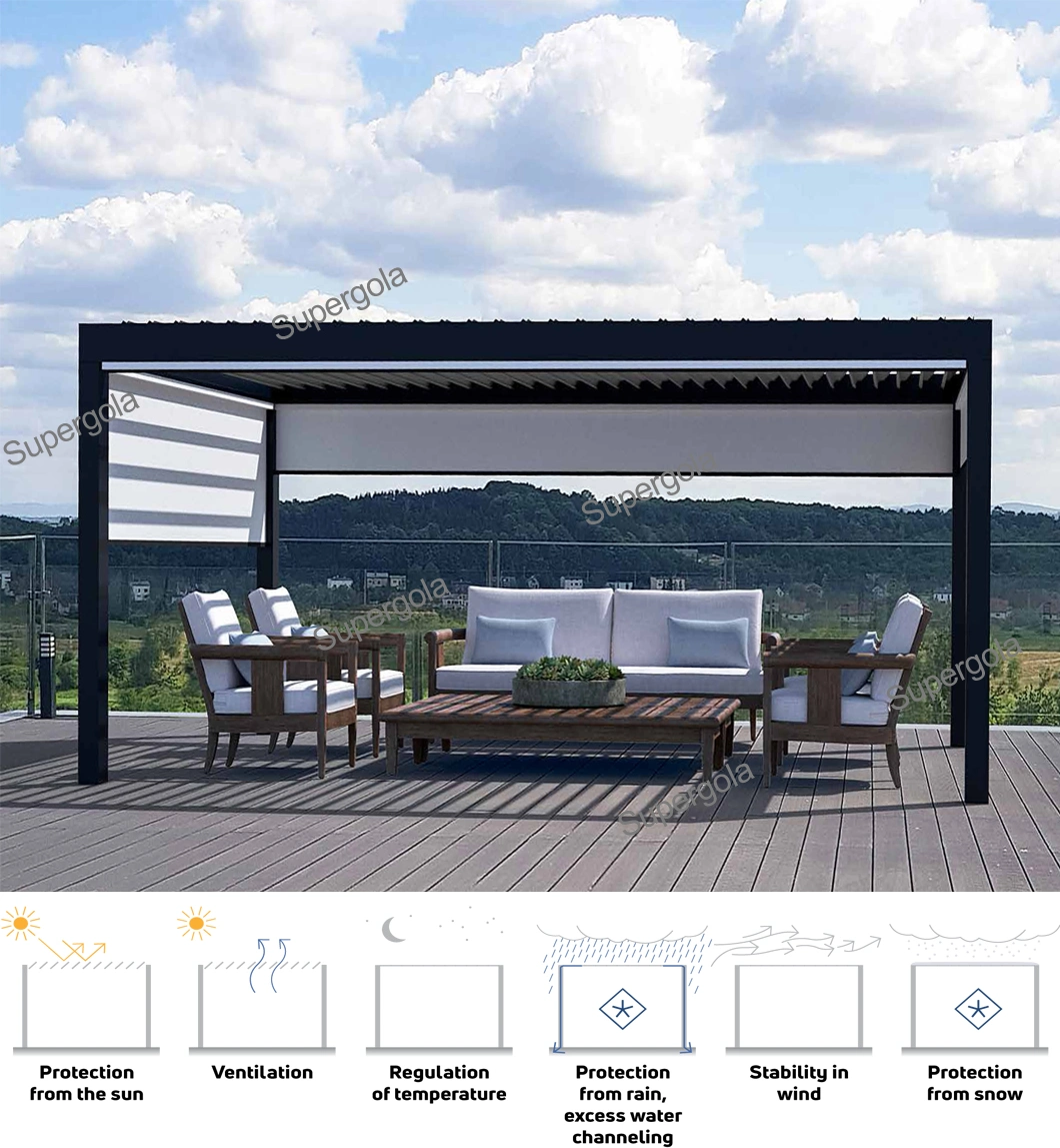 Attractive Design Factory Waterproof Aluminium Pergola Louver